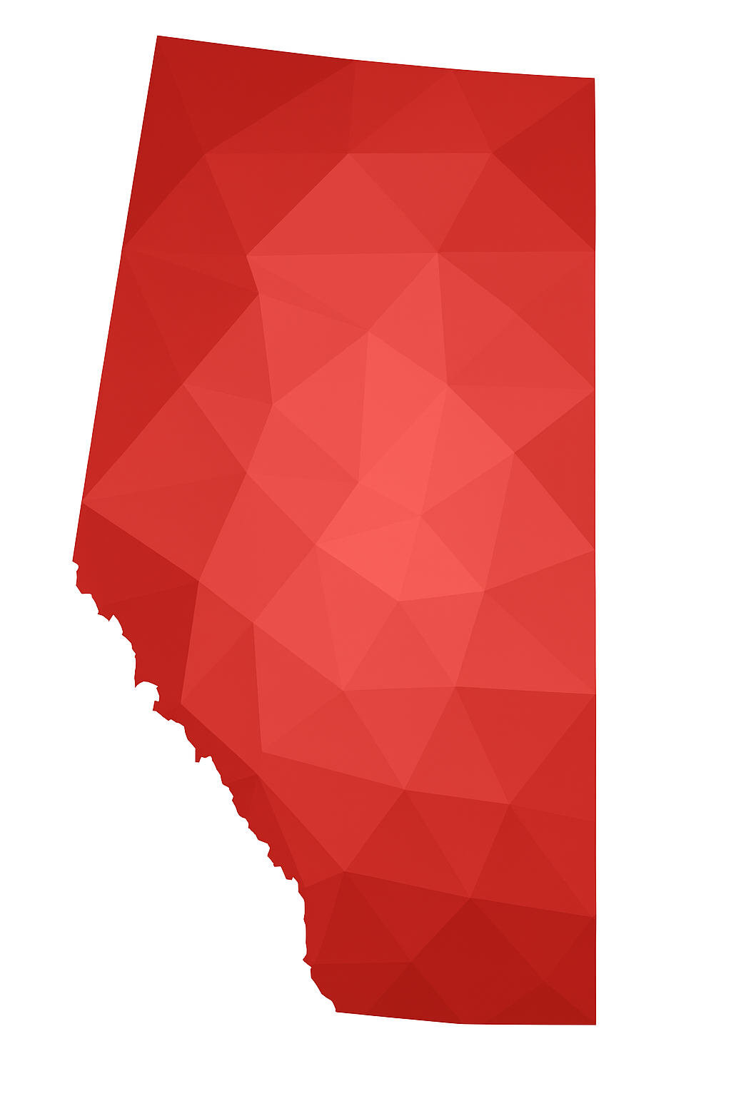 Geometric Alberta Map Payday Loans Area