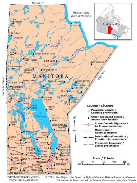Geometric Manitoba Map Payday Loans Area