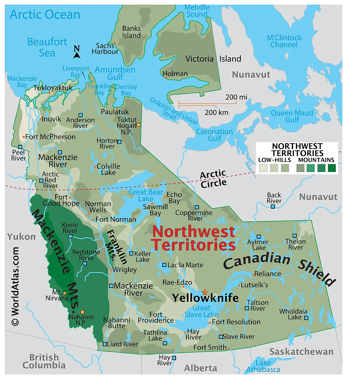 Geometric NWT Payday Loans Map