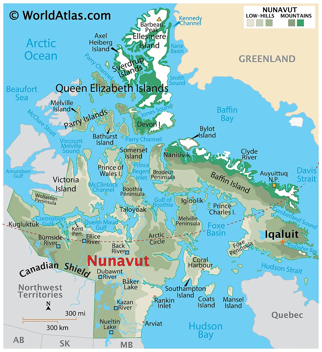 Geometric Nunavut Payday Loans Map